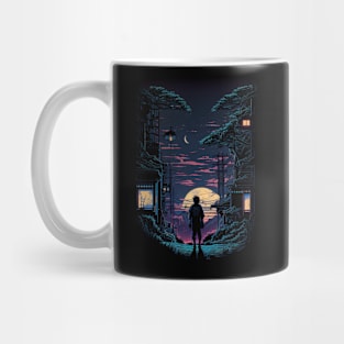 Japan Cyberpunk Pixel Art Mug